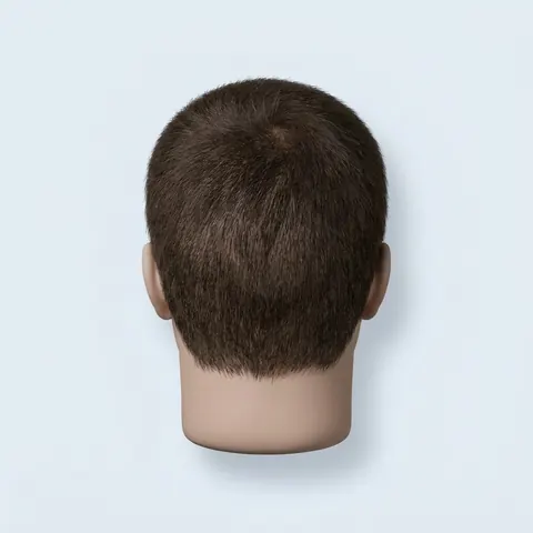 Back of the head with thick donor hair
