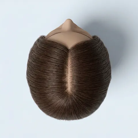Top view: early thinning hair loss