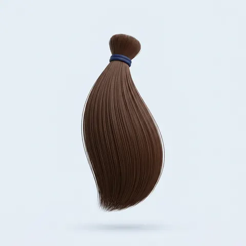 A lock of straight hair