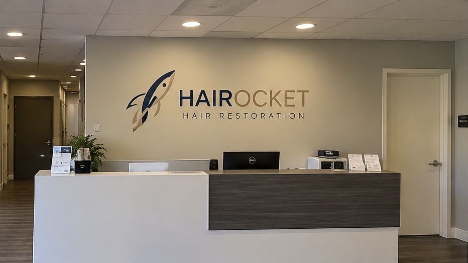 Reception at the HAIROCKET clinic in Tamarac