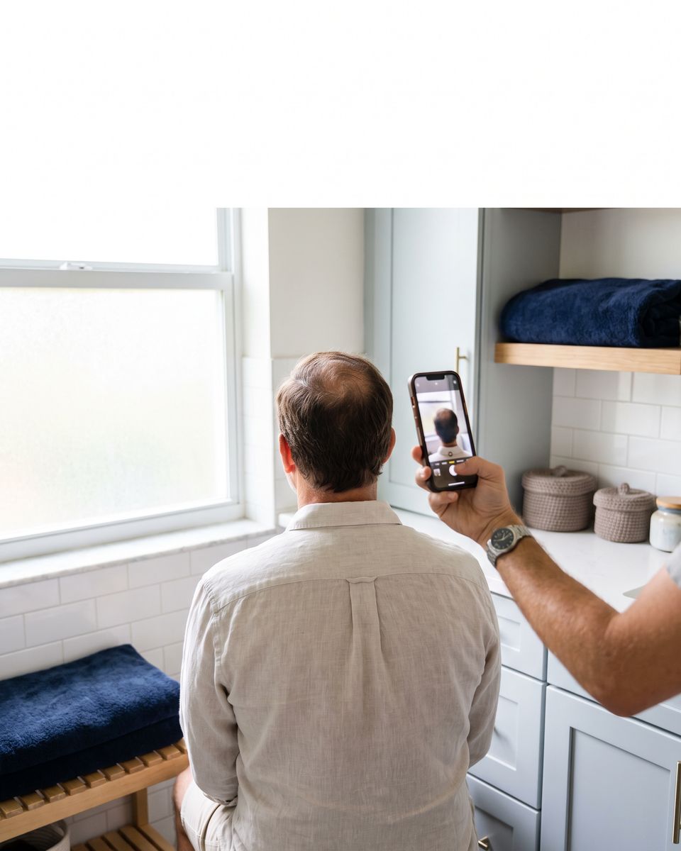 Online hair analysis on a phone