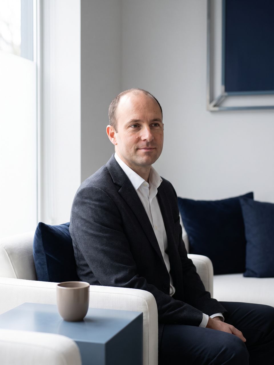 Man with restored hairline