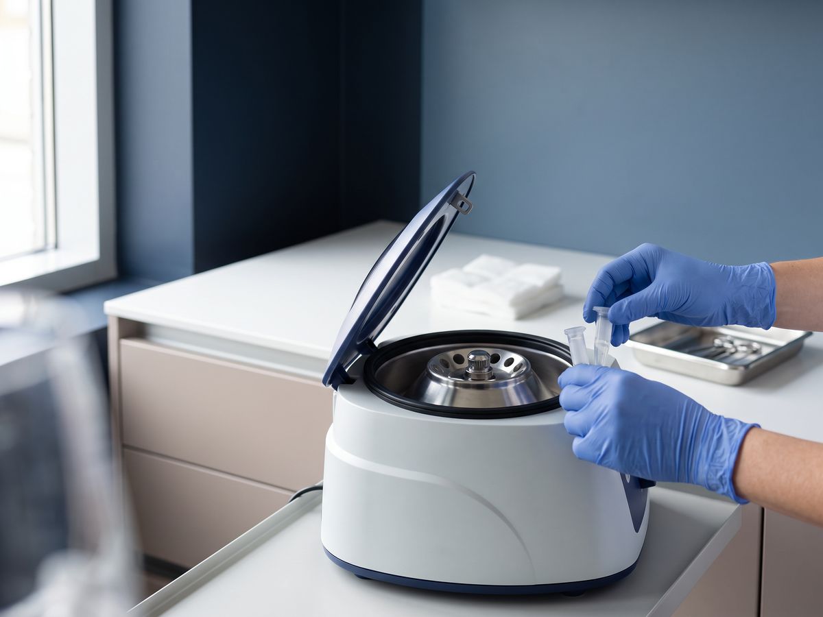 PRP plasma prepared in a centrifuge